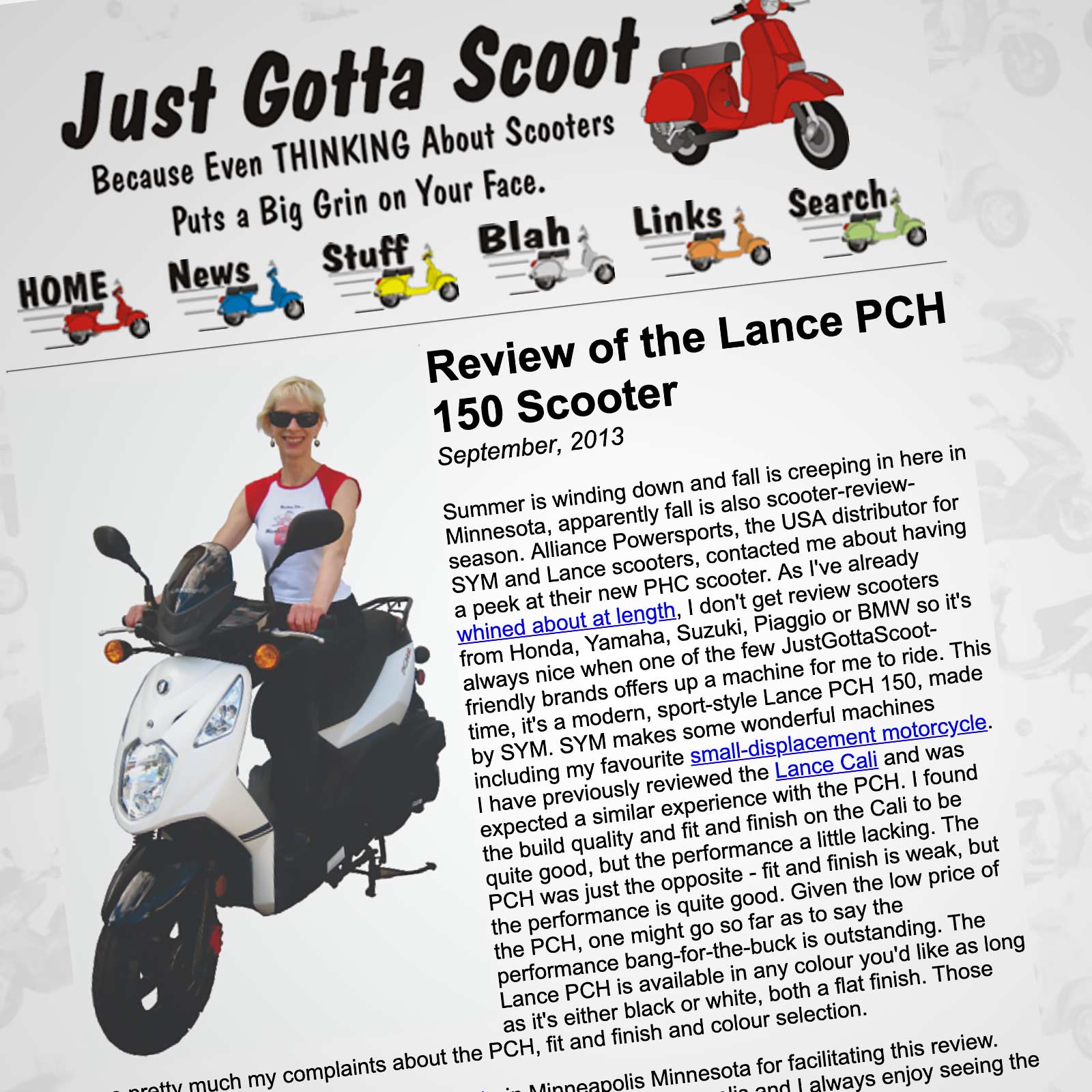 Lance PCH 150 Reviewed by JustGottaScoot.com